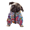 Mandala Tile Bohemian Pattern Print Dog Zip Up Jacket