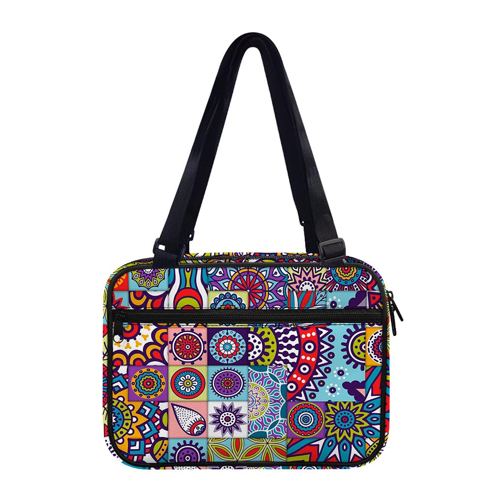 Mandala Tile Bohemian Pattern Print Double Strap Bible Bag