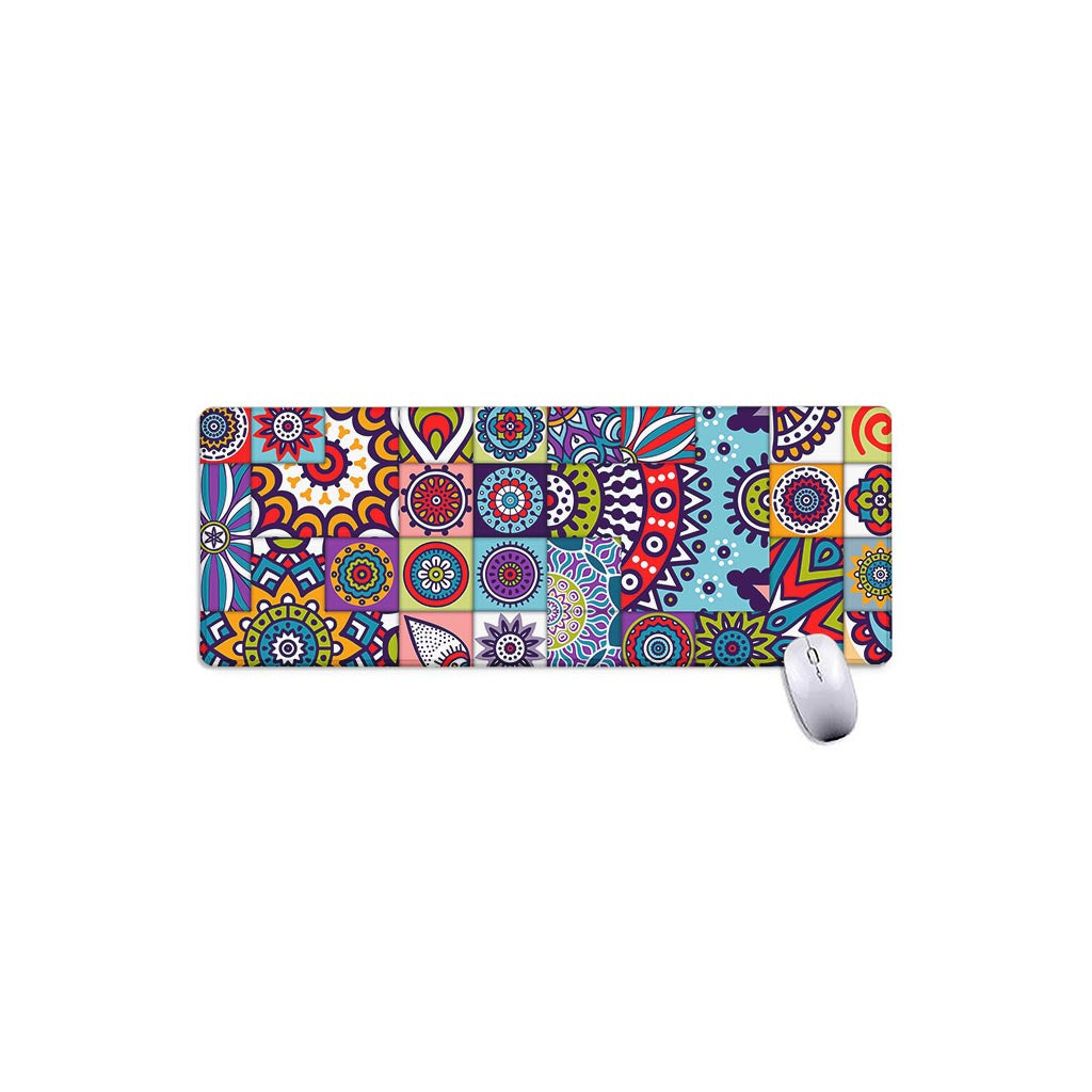 Mandala Tile Bohemian Pattern Print Extended Mouse Pad