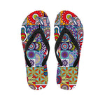 Mandala Tile Bohemian Pattern Print Flip Flops
