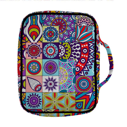 Mandala Tile Bohemian Pattern Print Front Pocket Bible Bag