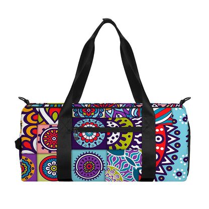 Mandala Tile Bohemian Pattern Print Gym Bag