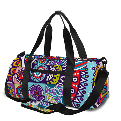Mandala Tile Bohemian Pattern Print Gym Bag