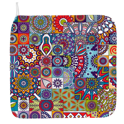 Mandala Tile Bohemian Pattern Print Hand Towel