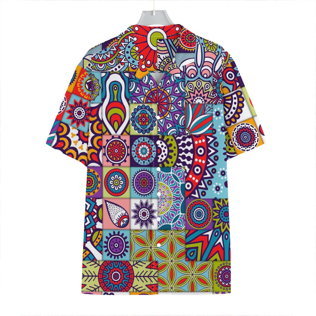 Mandala Tile Bohemian Pattern Print Hawaiian Shirt