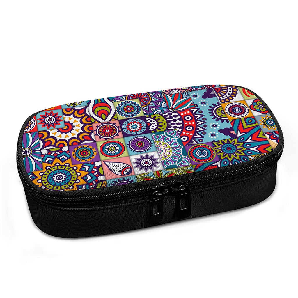 Mandala Tile Bohemian Pattern Print Insulin Cooler Travel Case