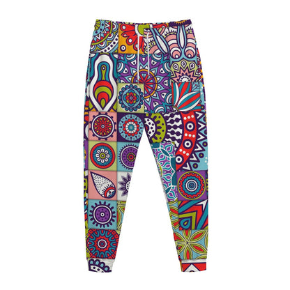 Mandala Tile Bohemian Pattern Print Jogger Pants