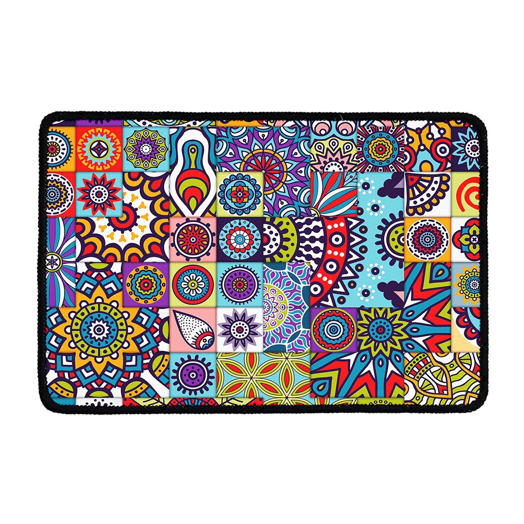 Mandala Tile Bohemian Pattern Print Kitchen Mat