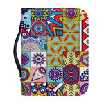 Mandala Tile Bohemian Pattern Print Leather Bible Cover