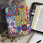 Mandala Tile Bohemian Pattern Print Leather Bible Cover