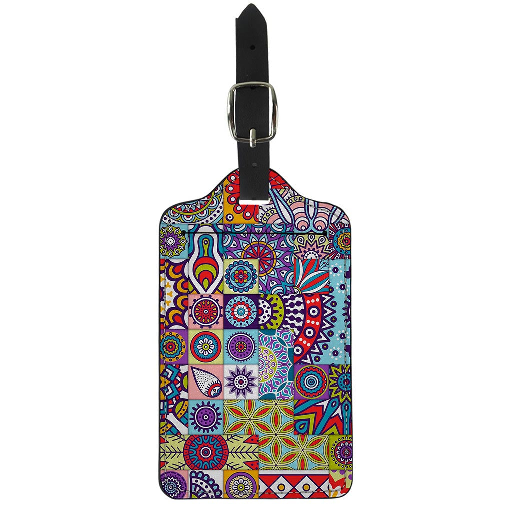 Mandala Tile Bohemian Pattern Print Luggage Tag