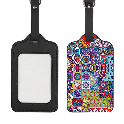 Mandala Tile Bohemian Pattern Print Luggage Tag