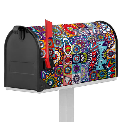 Mandala Tile Bohemian Pattern Print Mailbox Cover