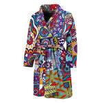 Mandala Tile Bohemian Pattern Print Men's Bathrobe