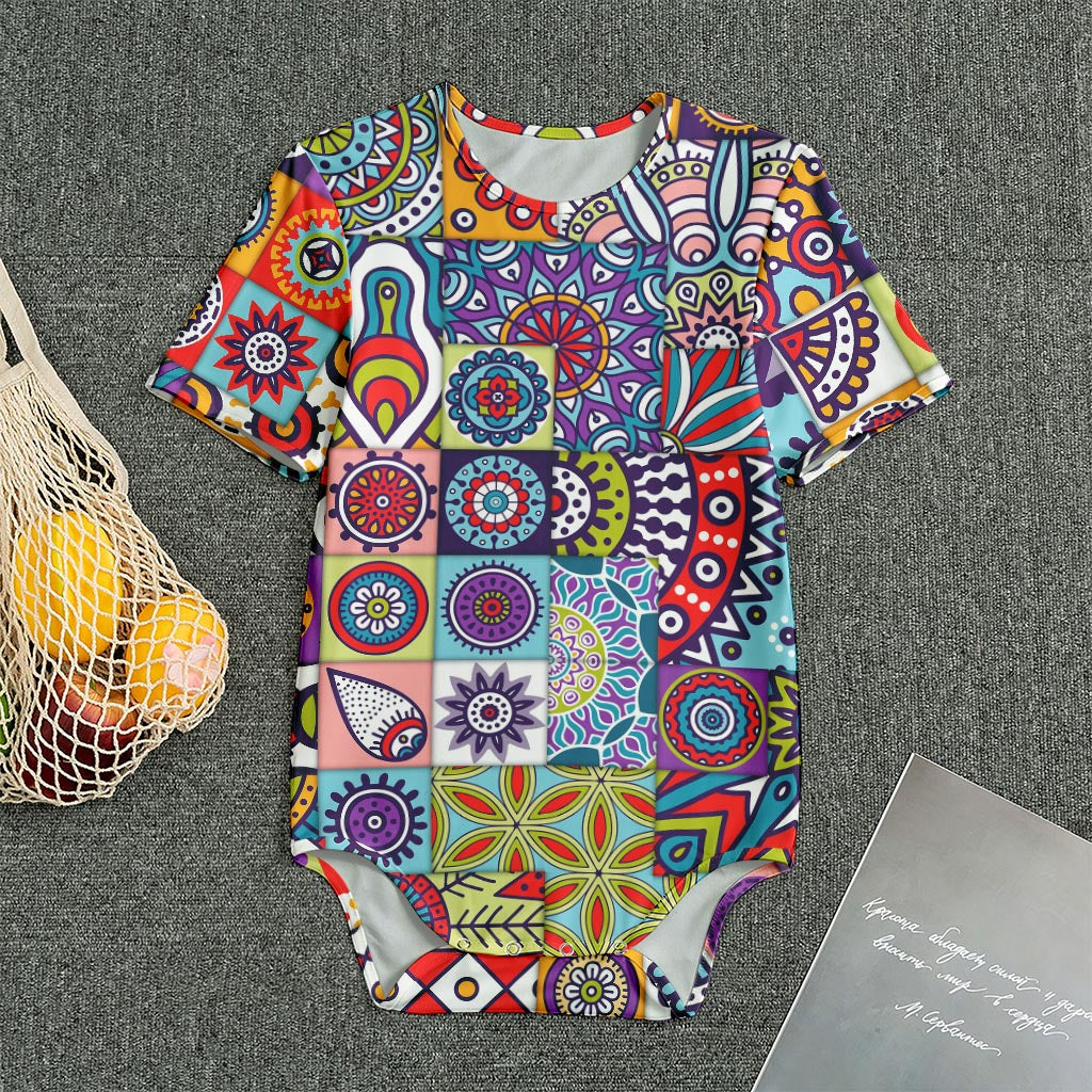 Mandala Tile Bohemian Pattern Print Men's Bodysuit