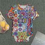 Mandala Tile Bohemian Pattern Print Men's Bodysuit