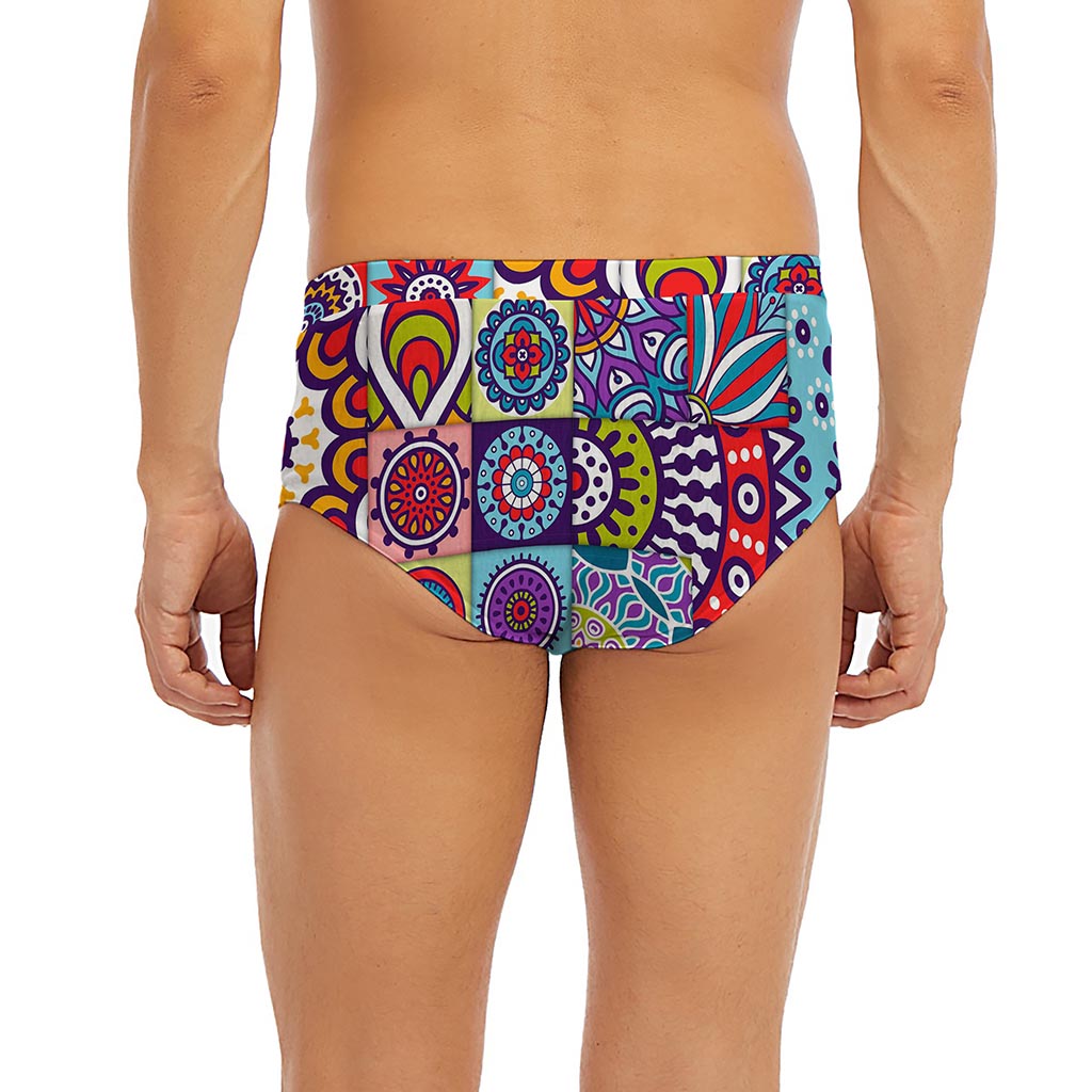 Mandala Tile Bohemian Pattern Print Men's Briefs