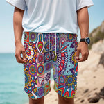 Mandala Tile Bohemian Pattern Print Men's Cargo Shorts