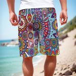 Mandala Tile Bohemian Pattern Print Men's Cargo Shorts