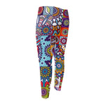 Mandala Tile Bohemian Pattern Print Men's Compression Pants