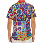 Mandala Tile Bohemian Pattern Print Men's Deep V-Neck Shirt