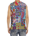 Mandala Tile Bohemian Pattern Print Men's Fitness Tank Top