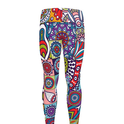Mandala Tile Bohemian Pattern Print Men's leggings
