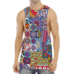 Mandala Tile Bohemian Pattern Print Men's Muscle Tank Top