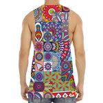Mandala Tile Bohemian Pattern Print Men's Muscle Tank Top
