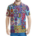 Mandala Tile Bohemian Pattern Print Men's Polo Shirt