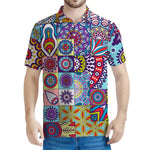 Mandala Tile Bohemian Pattern Print Men's Polo Shirt