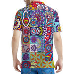 Mandala Tile Bohemian Pattern Print Men's Polo Shirt