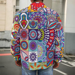 Mandala Tile Bohemian Pattern Print Men's Shirt Jacket