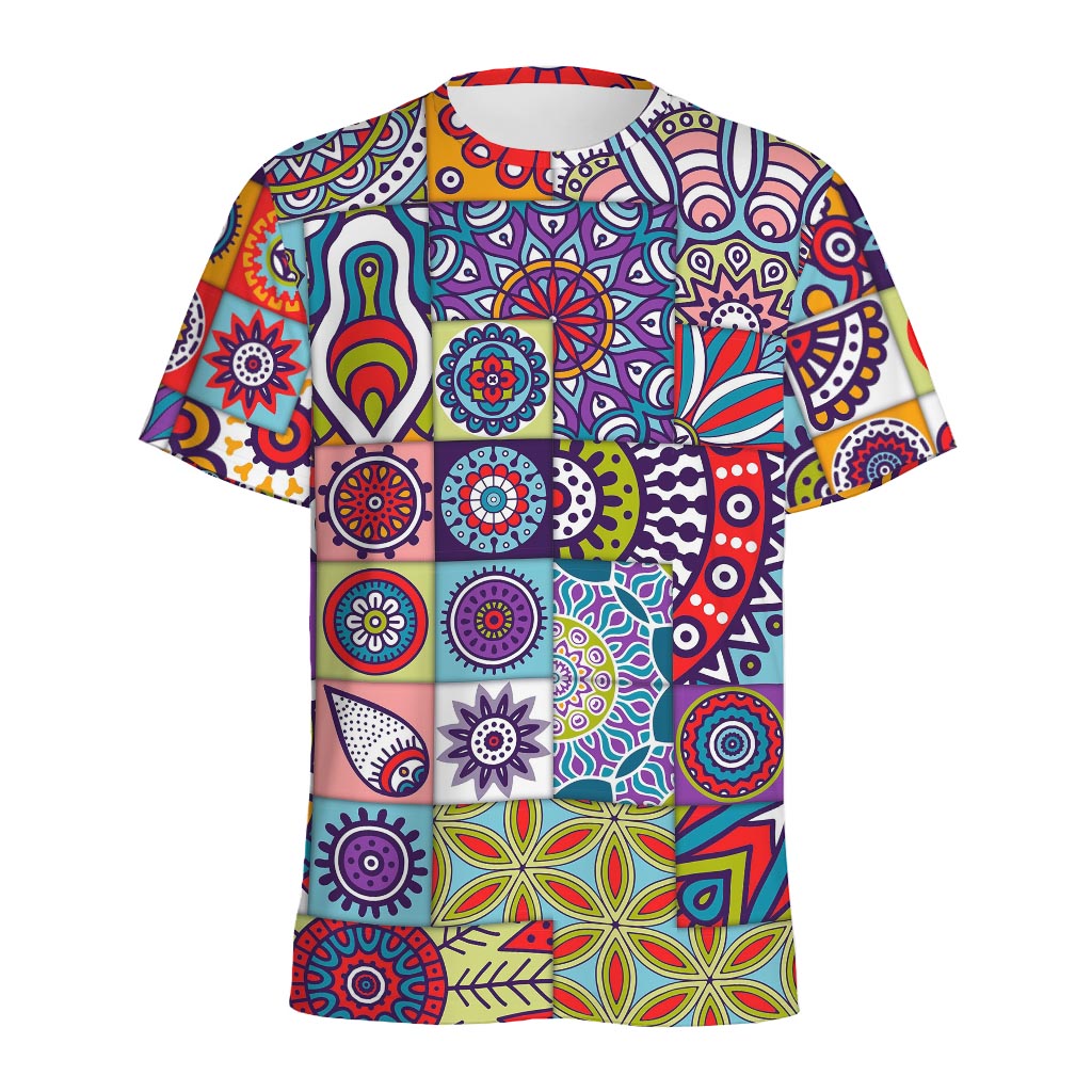 Mandala Tile Bohemian Pattern Print Men's Sports T-Shirt