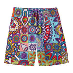 Mandala Tile Bohemian Pattern Print Men's Swim Trunks