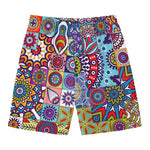 Mandala Tile Bohemian Pattern Print Men's Swim Trunks