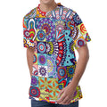 Mandala Tile Bohemian Pattern Print Men's Velvet T-Shirt