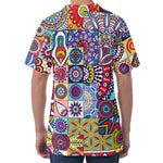 Mandala Tile Bohemian Pattern Print Men's Velvet T-Shirt