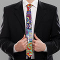 Mandala Tile Bohemian Pattern Print Necktie