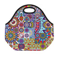 Mandala Tile Bohemian Pattern Print Neoprene Lunch Bag