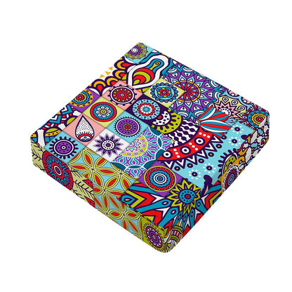 Mandala Tile Bohemian Pattern Print Outdoor Seat Cushion Cover