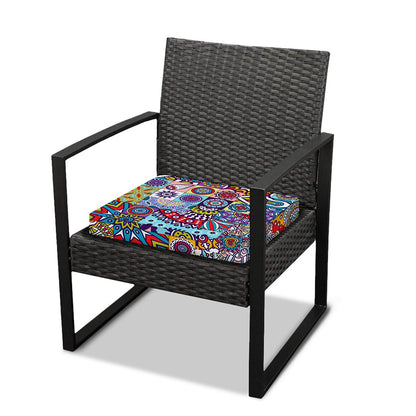 Mandala Tile Bohemian Pattern Print Outdoor Seat Cushion Cover