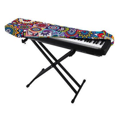 Mandala Tile Bohemian Pattern Print Piano Keyboard Cover