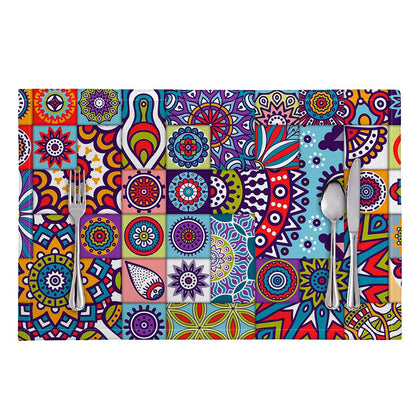 Mandala Tile Bohemian Pattern Print Placemat