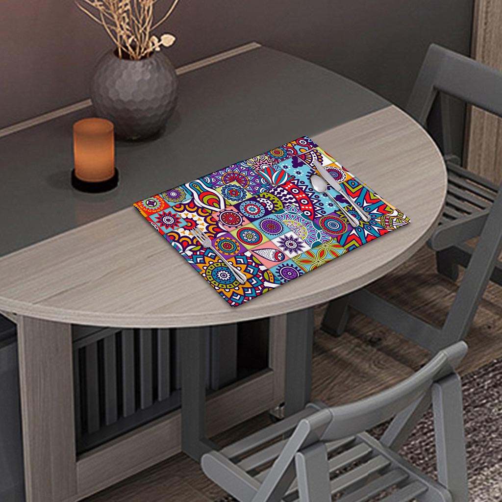 Mandala Tile Bohemian Pattern Print Placemat