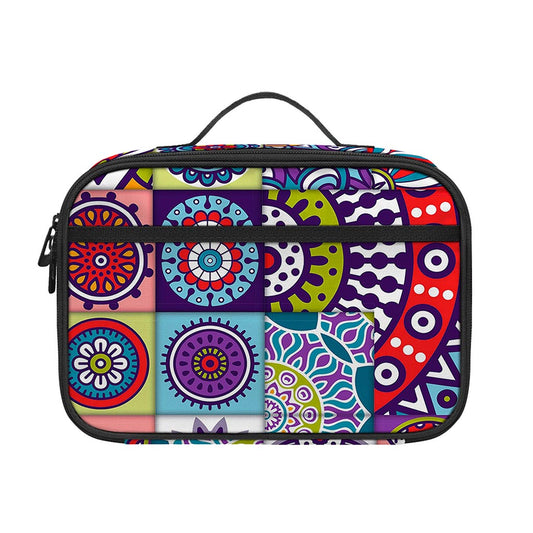 Mandala Tile Bohemian Pattern Print Portable Lunch Bag