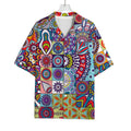 Mandala Tile Bohemian Pattern Print Rayon Hawaiian Shirt