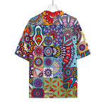 Mandala Tile Bohemian Pattern Print Rayon Hawaiian Shirt