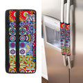 Mandala Tile Bohemian Pattern Print Refrigerator Handle Covers