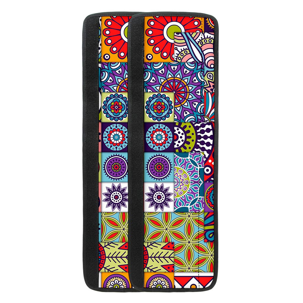 Mandala Tile Bohemian Pattern Print Refrigerator Handle Covers